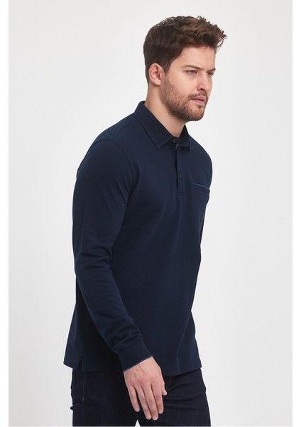 Erkek Uzun Basic Polo Yaka Cepli Düz Sarı Sweatshirt indirimleri