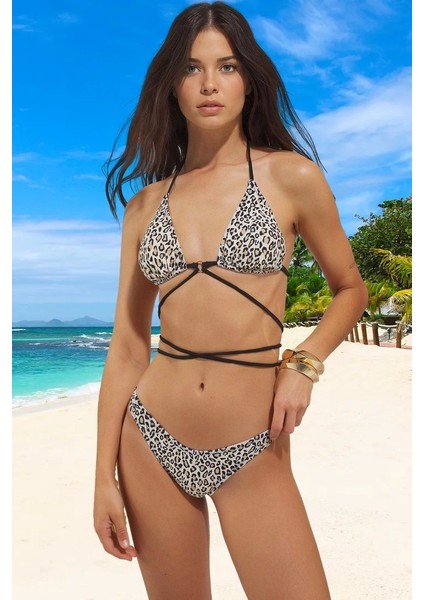 Tasarım Bikini Takımı Premium Kalite Hızlı Kuruyan Plaj ve Havuz Için Uv Korumalı