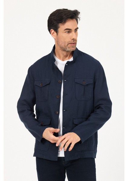 Erkek Kahverengi %100 Keten Kaşındırmaz Yazlık Çok Cepli Ceket fiyatları