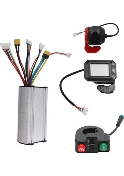 Silhouette 36 V 350 W Katlanır Scooter Denetleyici LCD Ekran Fren Hızlandırıcı Gaz Anahtarı Düğme Ki (Yurt Dışından)