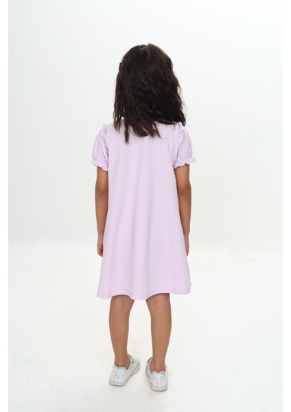 Kız Çocuk Fiyonk Baskılı Elbise modelleri