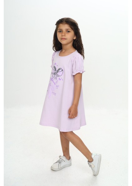 Kız Çocuk Fiyonk Baskılı Elbise fırsatları