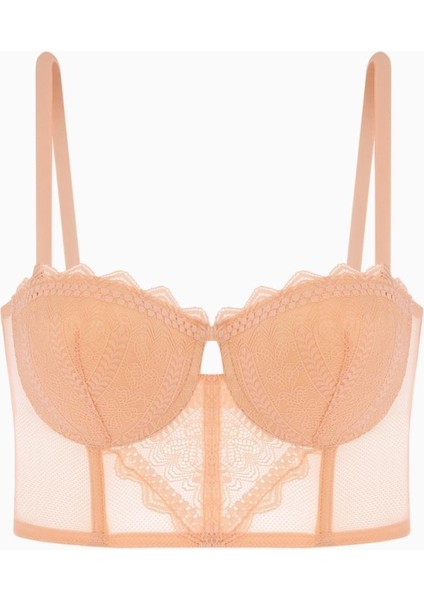 Fashion 2501 Rosali Kavuniçi Soft Push Up Dolgulu Dantelli Büstiyer Sütyen