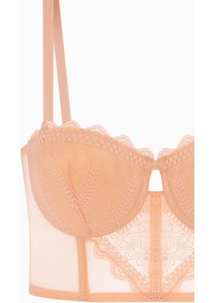 Fashion 2501 Rosali Kavuniçi Soft Push Up Dolgulu Dantelli Büstiyer Sütyen modelleri