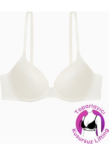 Mia - Dolgulu Push Up, Kusursuz Lifting Toparlayıcı Sütyen - Ekru - 2529