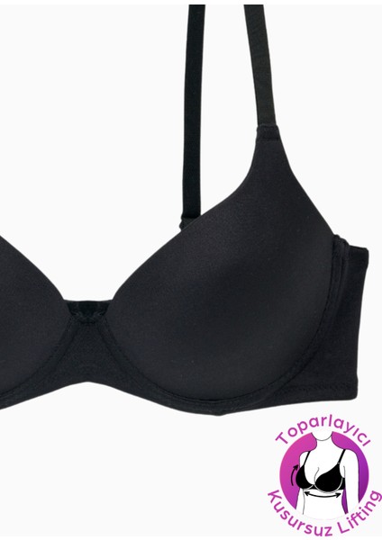 Mia - Dolgulu Push Up, Kusursuz Lifting Toparlayıcı Sütyen - Siyah - 2529 fiyatları