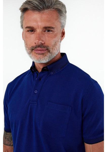 Erkek Basic Polo Yaka Kısa Kol Cepli Düz Yeşil Tişört fiyatları