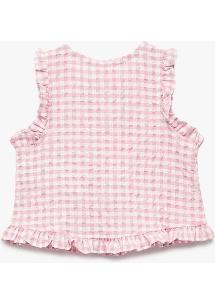 Bisiklet Yaka Kolsuz Fiyonklu Pötikare Bluz fiyatları