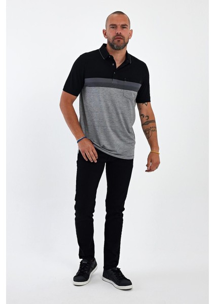 Erkek Polo Yaka Uzun Cepli Kısa Kol Basic Haki Tişört fiyatları