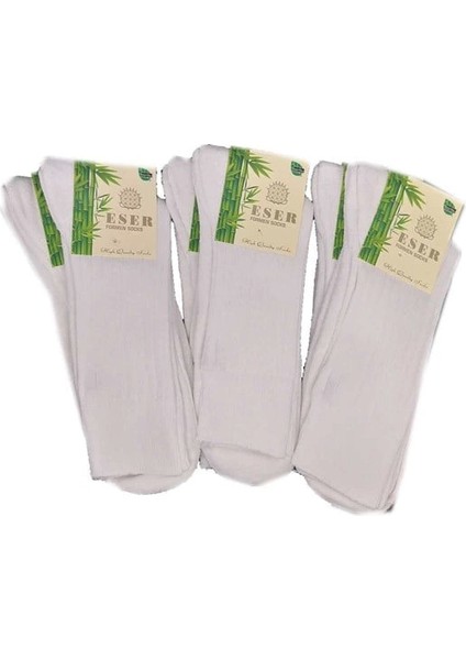 Eser Erkek Beyaz Çift Taban Havlu Çorap