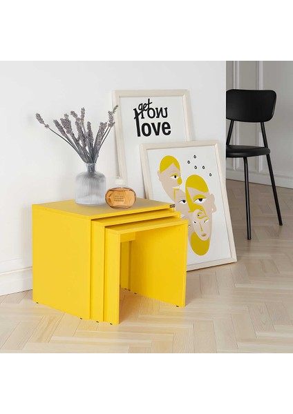 Adore Triple Zigon Sehpa - Sonoma