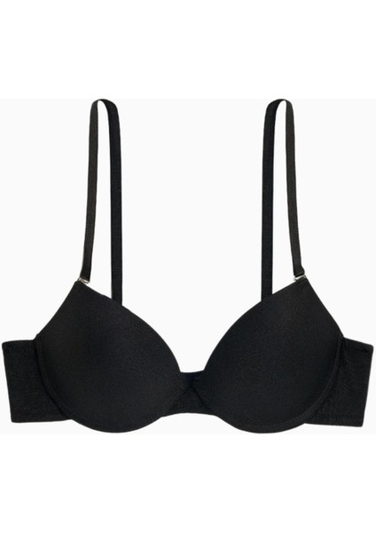 Luna 2533 Siyah Soft Push Up / Yarı Dolgulu Mikro Basic Sütyen (Tak - Çıkar Askılı)