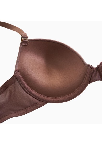 Luna 2533 Bronz Kahve Soft Push Up / Yarı Dolgulu Mikro Basic Sütyen (Tak - Çıkar Askılı) fırsatları