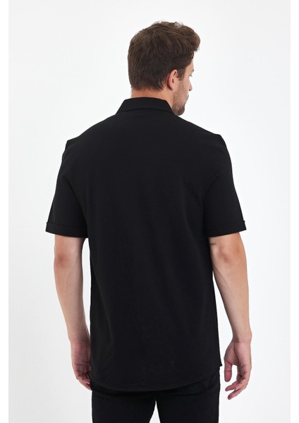 Erkek Polo Yaka Kısa Kollu Düğmeli Bol Bakır Gömlek indirimleri