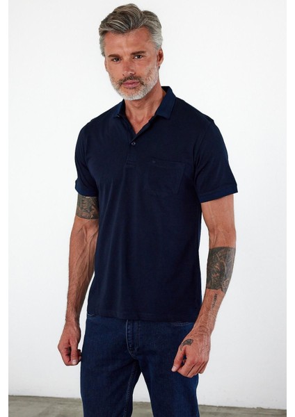 Erkek Polo Yaka Kısa Kol Cepli Tişört Safran indirimleri