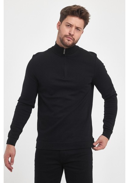 Erkek Kışlık Uzun Fermuarlı Dik Yaka Taş Sweatshirt fiyatları