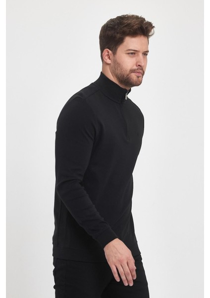 Erkek Kışlık Uzun Fermuarlı Dik Yaka Taş Sweatshirt modelleri