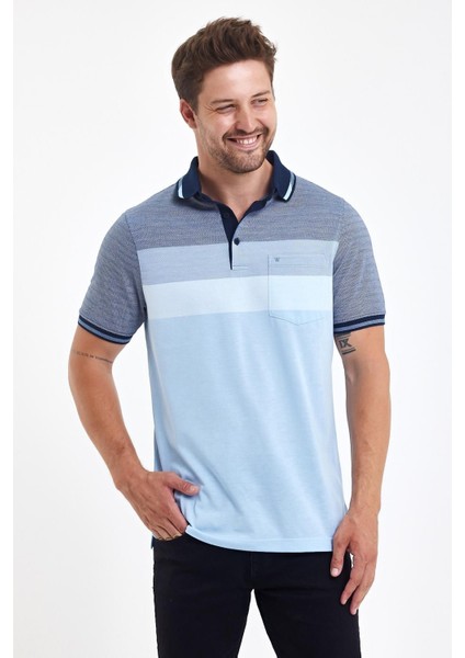 Erkek Uzun Polo Yaka Cepli Kısa Kol Lacivert Tişört fırsatları