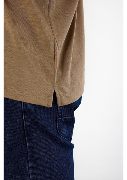 Erkek Polo Yaka Kısa Kol Cepli Tişört Safran fırsatları