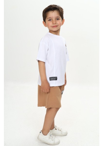 Erkek Çocuk Happy Yazı Baskılı Şortlu Takım fiyatları