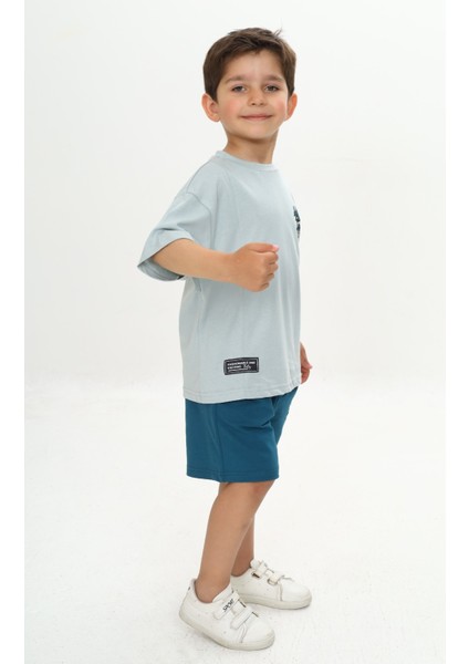 Erkek Çocuk Happy Yazı Baskılı Şortlu Takım fiyatları