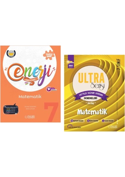 Palme Yayınları 7.sınıf Enerji Matematik Soru Kitabı - Enerji Matematik 44 Hafta Kazanım Kavrama Deneme Kitabı
