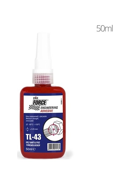 TL-43-50ML Orta Kuvvet Civata Sabitleyici