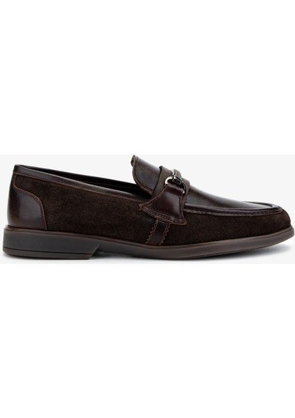 Erkek Hakiki Deri Loafer Ayakkabı 1008 3481 Erk Ayk Y25 Khv Bfl/suet