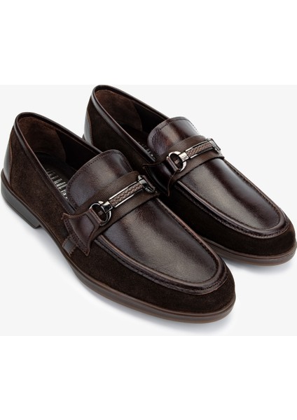Erkek Hakiki Deri Loafer Ayakkabı 1008 3481 Erk Ayk Y25 Khv Bfl/suet