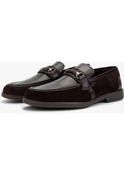 Erkek Hakiki Deri Loafer Ayakkabı 1008 3481 Erk Ayk Y25 Khv Bfl/suet
