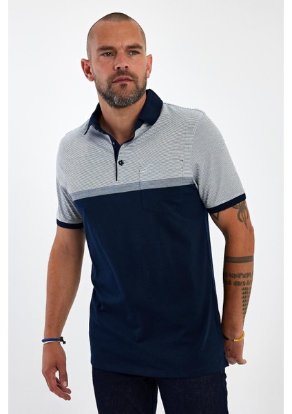 Erkek Basic Polo Yaka Cepli Kısa Kol Siyah Tişört