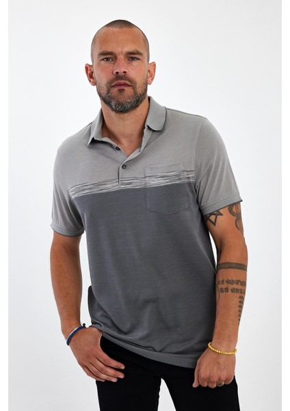 Erkek Basic Polo Yaka Cepli Kısa Kol Lacivert Tişört