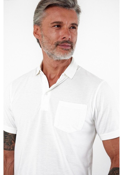 Erkek Polo Yaka Kısa Kol Cepli Tişört Safran fiyatları