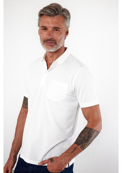 Erkek Polo Yaka Kısa Kol Cepli Tişört Safran fırsatları