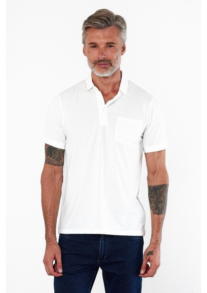 Erkek Polo Yaka Kısa Kol Cepli Tişört Safran indirimleri