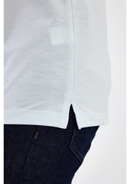 Erkek Basic Polo Yaka Cepli Kısa Kol Lacivert Tişört fırsatları