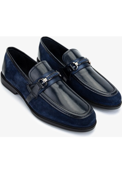 Erkek Hakiki Deri Loafer Ayakkabı 1008 3481 Erk Ayk Y25 Lacı Bfl/suet