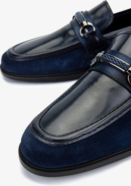 Erkek Hakiki Deri Loafer Ayakkabı 1008 3481 Erk Ayk Y25 Lacı Bfl/suet