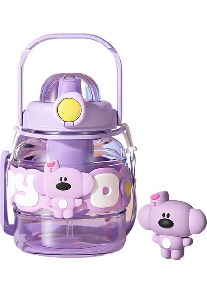 1000ML Büyük Kapasiteli Kızlar Için Büyük Göbek Bardağı Sevimli Yüksek Görünümlü Su Bardağı (Yurt Dışından)