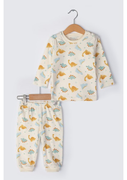 %100 Pamuk 2'li Baskılı Bebek Pijama Takımı 3 - 24 Ay