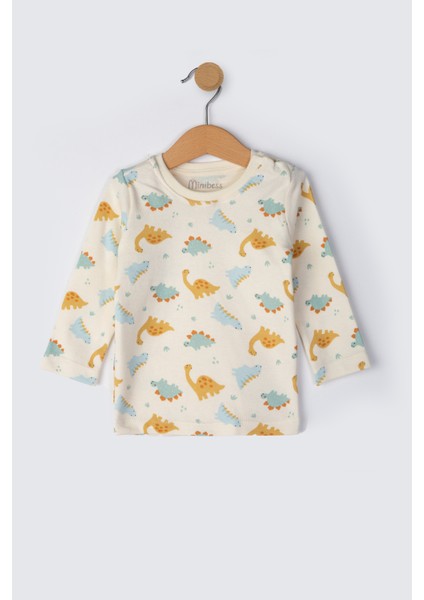 %100 Pamuk 2'li Baskılı Bebek Pijama Takımı 3 - 24 Ay