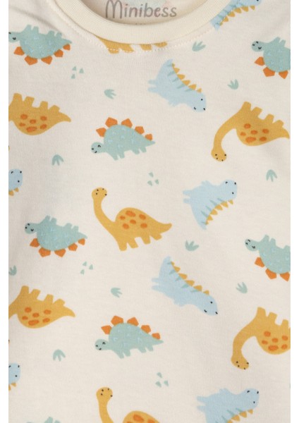 %100 Pamuk 2'li Baskılı Bebek Pijama Takımı 3 - 24 Ay