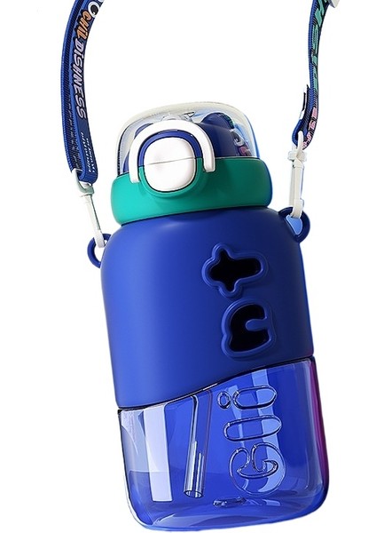 750ML Çift Içecek Yaz Büyük Kapasiteli Pipetli Bardak (Yurt Dışından)