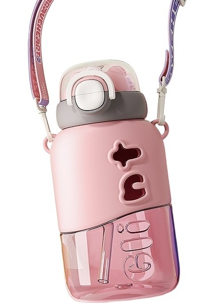 750ML Çift Içecek Yaz Büyük Kapasiteli Pipetli Bardak (Yurt Dışından)