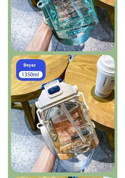 1350ML Büyük Kapasiteli Yaz Yüksek Görünümlü Yüksek Sıcaklığa Dayanıklı Pipetli Bardak (Yurt Dışından) modelleri