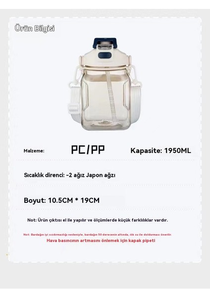 1350ML Büyük Kapasiteli Yaz Yüksek Görünümlü Yüksek Sıcaklığa Dayanıklı Pipetli Bardak (Yurt Dışından) indirimleri