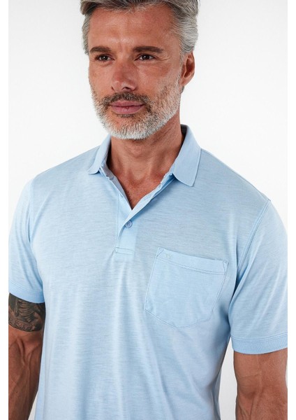 Erkek Polo Yaka Kısa Kol Cepli Tişört Safran fiyatları