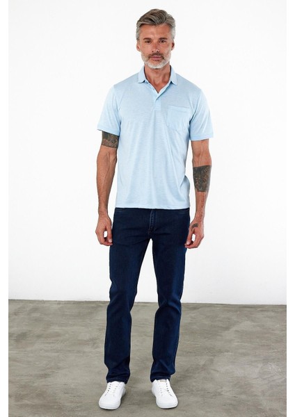 Erkek Polo Yaka Kısa Kol Cepli Tişört Safran modelleri