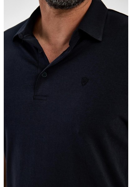 Erkek Basic Polo Yaka Düz Comfort Uzun Siyah Tişört indirimleri