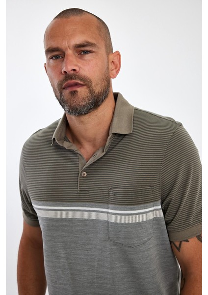 Erkek Comfort Basic Polo Yaka Cepli Uzun Bej Tişört fırsatları